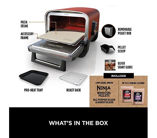 Ninja Woodfire Outdoor Pizza Oven & Smoker, Pizza Peel & Cover OO101UKQ